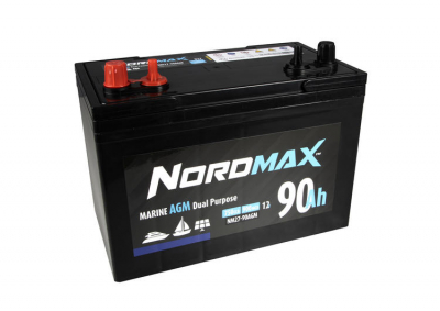 Battery Nordmax DUAL AGM 12V 90Ah 750A(EN) in the group MARINE & HOBBY / CONSUMPTION BATTERIES at TH Pettersson AB (105-NM27-90AGM)