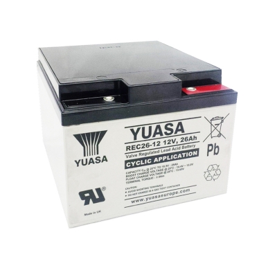 Battery Yuasa AGM 12V 26Ah 330A in the group OTHER BATTERIES / INDUSTRY BATTERYS at TH Pettersson AB (105-REC26-12)