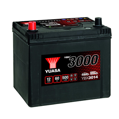 Starting Battery Yuasa YBX3014 12V 60Ah 500A(EN) in the group CAR & MC / START BATTERIES at TH Pettersson AB (105-YBX3014)
