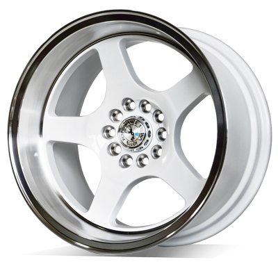 59° North Wheels D-004  8,5x17 5x114/5x120 ET10 CB 73,1 Gloss White/Polished Lip in the group WHEELS / RIMS / BRANDS / 59° North Wheels at TH Pettersson AB (206-0041785114120)