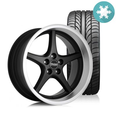 Ocean MK18 Black 8,5x18 5x108 ET6 HUB 65,1 - Complete with winter tires in the group WHEELS / RIMS / COMPLETE WHEEL KITS / WHEEL KITS at TH Pettersson AB (209-JP696001BP-KP-r-V)
