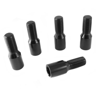 Set of 20 Short BLACK star bolts 12x1,25 + Key in the group WHEELS / RIMS / WHEEL ACCESSORIES / WHEEL BOLTS / WHEEL NUTS at TH Pettersson AB (210-B12125H28BK-1)