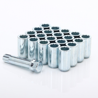 Set of SILVER star lug nuts 14x1,5 + Key in the group WHEELS / RIMS / WHEEL ACCESSORIES / WHEEL BOLTS / WHEEL NUTS at TH Pettersson AB (210-LN1415KS)