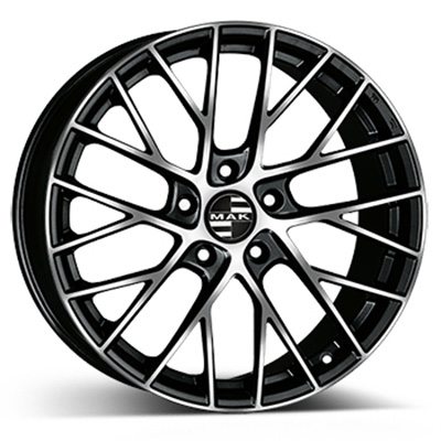 MAK Monaco Black Polished 11x19 5x130 ET50 HUB 71,6 in the group WHEELS / RIMS / BRANDS / MAK PERFORMANCE WHEELS at TH Pettersson AB (224-DMO9SLBP50)