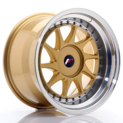 Japan Racing JR26 17x10 ET20-25 Undrilled Gold w/Machined Lip in the group WHEELS / RIMS / BRANDS / JAPAN RACING at TH Pettersson AB (225-JR261710XX2074GDL)