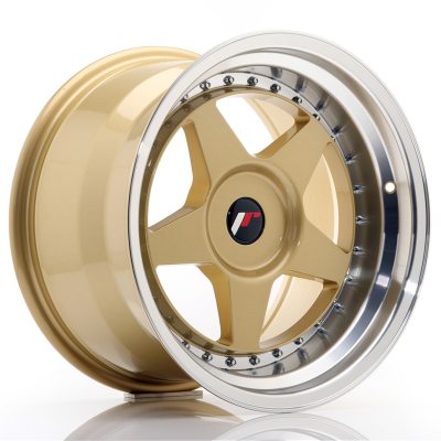 Japan Racing JR6 17x10 ET20 Undrilled Gold w/Machined Lip in the group WHEELS / RIMS / BRANDS / JAPAN RACING at TH Pettersson AB (225-JR61710XX2074GDL)