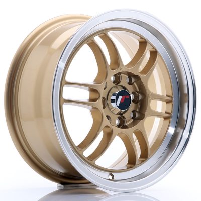 Japan Racing JR7 15x7 ET38 4x100/114 Gold w/Machined Lip in the group WHEELS / RIMS / BRANDS / JAPAN RACING at TH Pettersson AB (225-JR7157043873GD)