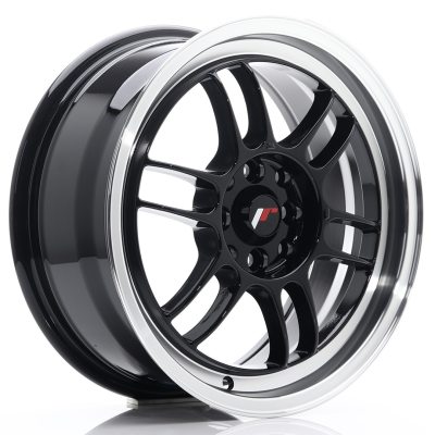 Japan Racing JR7 16x7 ET38 4x100/114 Gloss Black w/Machined Lip in the group WHEELS / RIMS / BRANDS / JAPAN RACING at TH Pettersson AB (225-JR7167043873GB)