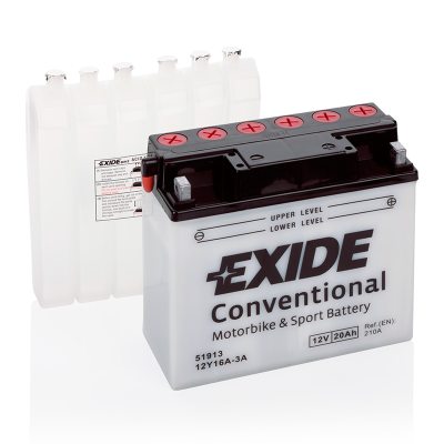 Motorcycle battery 4997 EXIDE MC 12Y16A-3A 20Ah 210A(EN) in the group OTHER BATTERIES / GARDEN BATTERIES at TH Pettersson AB (32-12Y16A-3A)