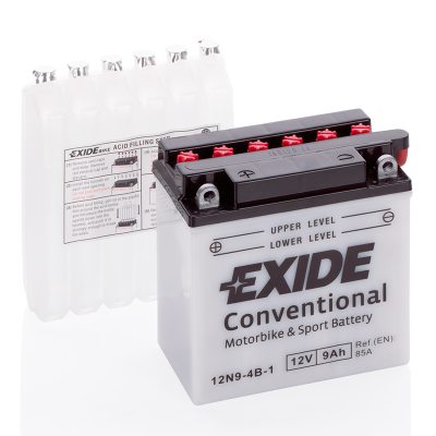 Motorcycle battery 4503 EXIDE MC 12N9-4B-1 9Ah 85A(EN) in the group CAR & MC / MC BATTERIES at TH Pettersson AB (32-4503)