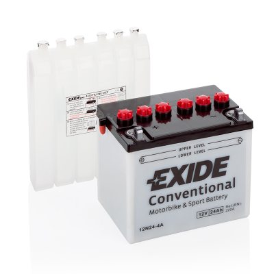 Motorcycle battery 4523 EXIDE MC 12N24-4A 24Ah 220A(EN) in the group OTHER BATTERIES / GARDEN BATTERIES at TH Pettersson AB (32-4523)
