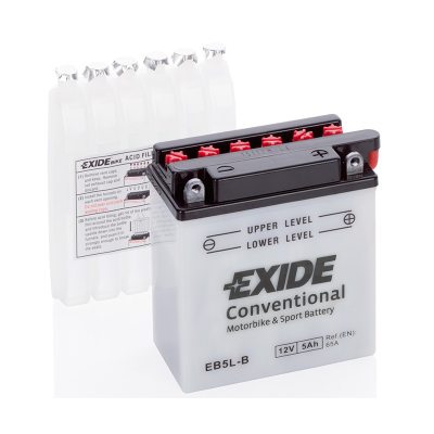Motorcycle battery 4546 EXIDE MC EB5L-B 5Ah 65A(EN) in the group CAR & MC / MC BATTERIES at TH Pettersson AB (32-4546)