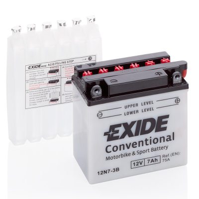 Motorcycle battery 4560 EXIDE MC 12N7-3B 7Ah 75A(EN) in the group CAR & MC / MC BATTERIES at TH Pettersson AB (32-4560)