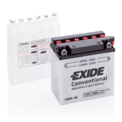 Motorcycle battery 4573 EXIDE MC 12N9-3B 9Ah 85A(EN) in the group CAR & MC / MC BATTERIES at TH Pettersson AB (32-4573)