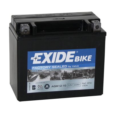 Motorcycle battery 4916 EXIDE MC AGM12-10 10Ah 150A(EN) in the group CAR & MC / MC BATTERIES at TH Pettersson AB (32-4916)
