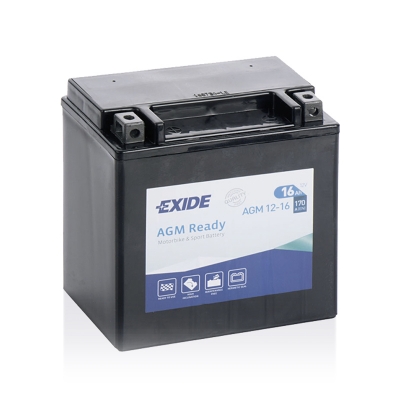 Motorcycle battery 4920 EXIDE MC AGM12-16 16Ah 170A(EN) in the group CAR & MC / MC BATTERIES at TH Pettersson AB (32-4920)