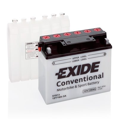 Motorcycle battery 4997 EXIDE MC 12Y16A-3A 20Ah 210A(EN) in the group OTHER BATTERIES / GARDEN BATTERIES at TH Pettersson AB (32-4997)