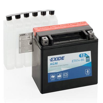 Motorcycle battery 4597 EXIDE MC ETX14-BS 12Ah 200A(EN) in the group CAR & MC / MC BATTERIES at TH Pettersson AB (32-ETX14-BS)