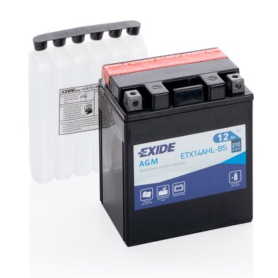 Motorcycle battery 4996 EXIDE MC ETX14AHL-BS 12Ah 210A(EN) in the group CAR & MC / MC BATTERIES at TH Pettersson AB (32-ETX14AHL-BS)