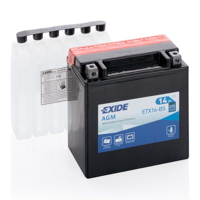 Motorcycle battery 4974 EXIDE MC ETX16-BS 14Ah 215A(EN) in the group CAR & MC / MC BATTERIES at TH Pettersson AB (32-ETX16-BS)
