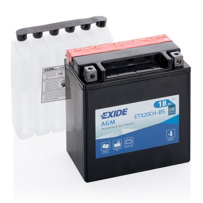 Motorcycle battery 4999 EXIDE MC ETX20CH-BS 18Ah 230A(EN) in the group MARINE & HOBBY / WATERCRAFT BATTERIES at TH Pettersson AB (32-ETX20CH-BS)
