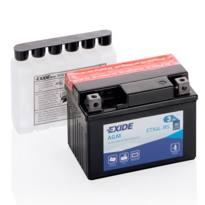 Motorcycle battery 4590 EXIDE MC ETX4L-BS 3Ah 50A(EN) in the group CAR & MC / MC BATTERIES at TH Pettersson AB (32-ETX4L-BS)