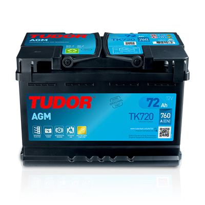 Starting Battery TK720 TUDOR EXIDE START-STOP AGM 72Ah 760A(EN) in the group MARINE & HOBBY / CONSUMPTION BATTERIES at TH Pettersson AB (32-TK720)