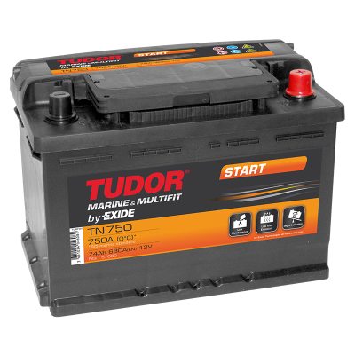 Starting Battery TN750 TUDOR EXIDE START 74Ah 680A(EN) 750A(MCA) in the group MARINE & HOBBY / START BATTERIES at TH Pettersson AB (32-TN750)