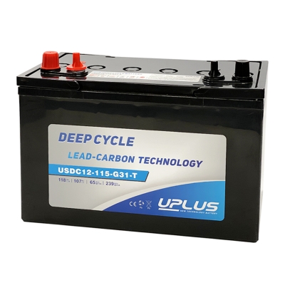 Battery AGM UPLUS 12V 118Ah in the group MARINE & HOBBY / CONSUMPTION BATTERIES at TH Pettersson AB (80-USDC12-115-G31-T)