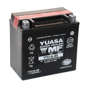 Motorcycle battery YUASA YTX14L-BS 12Ah