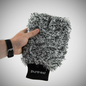 Pureest Washing Gloves Microfiber – Black / White