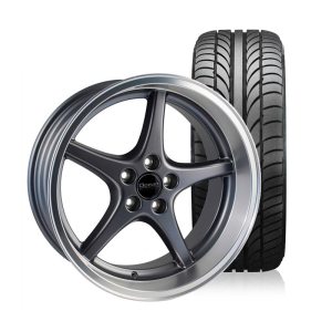 Ocean MK18 Anthracite 8,5x18 5x108 ET6 HUB 65,1 - Complete with summer tires