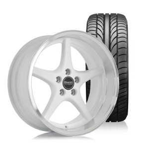 Ocean MK18 White 8,5x18 5x108 ET6 HUB 65,1 - Complete with summer tires