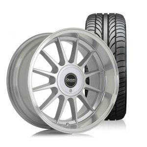 Ocean Classic Silver 8,5x17 5x108 ET10 HUB 65,1 - Complete with summer tires in the group WHEELS / RIMS / COMPLETE WHEEL KITS / WHEEL KITS at TH Pettersson AB (209-OC766001-KP-r)