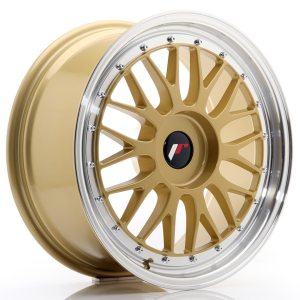 Japan Racing JR23 18x8 ET30-45 Undrilled Gold w/Machined Lip