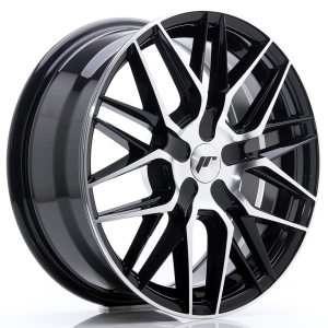 Japan Racing JR28 17x7 ET20-45 Undrilled Gloss Black Machined Face