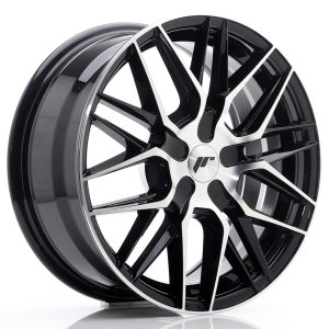 Japan Racing JR28 17x8 ET25-40 Undrilled Gloss Black Machined Face