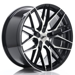 Japan Racing JR28 20x10 ET20-40 5H Undrilled Gloss Black Machined Face