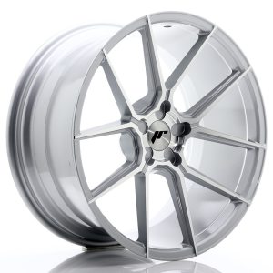 Japan Racing JR30 20x10 ET20-40 5H Undrilled Silver Machined Face