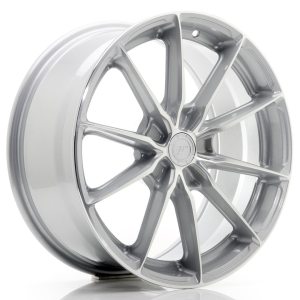 Japan Racing JR37 18x8 ET20-45 5H Undrilled Silver Machined Face