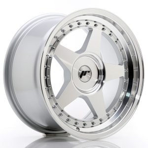 Japan Racing JR6 17x9 ET20-35 Undrilled Silver Machined Face