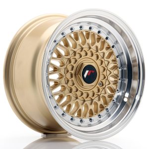 Japan Racing JR9 15x8 ET20 Undrilled Gold w/Machined Lip