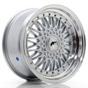 Japan Racing JR9 17x8,5 ET20-35 Undrilled Silver w/Machined Lip+Silver Rivets