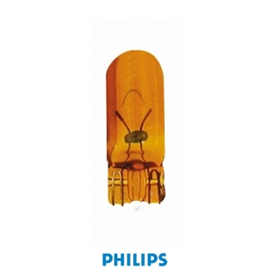 Philips Light bulb 12V 5W W2,1x9,5d gul, 2-pc