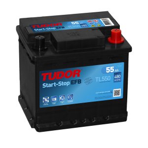 Starting Battery TL550 TUDOR EXIDE START-STOP EFB 55Ah 480A(EN)