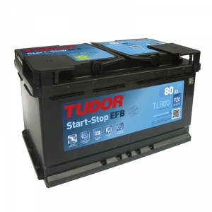 Starting Battery TL800 TUDOR EXIDE START-STOP EFB 80Ah 720A(EN)