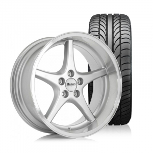 Ocean MK18 Silver 2st 8,5x18 + 2st 8,5x19 5x108 ET6 NAV 65,1 - Monterat och balanserat med 225/35R18 + 225/30R19 Tracmax sommardck