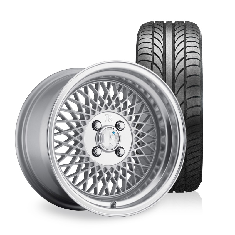Klutch SL1 Silver 8x16 5x108 ET15 NAV 67,1 - 215/45R16 Budget Tires