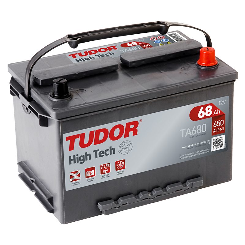 Starting Battery TA680 TUDOR EXIDE HIGH TECH 68Ah 650A EN