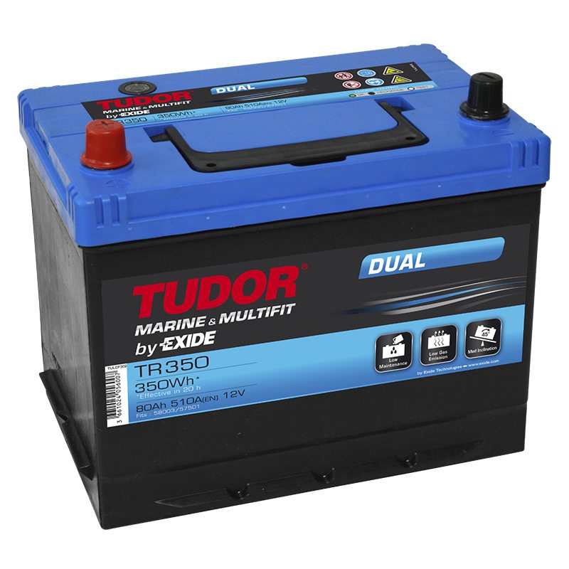 Tudor batteri dual 12v 80ah